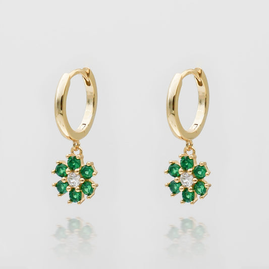 Fleur Huggie Earrings