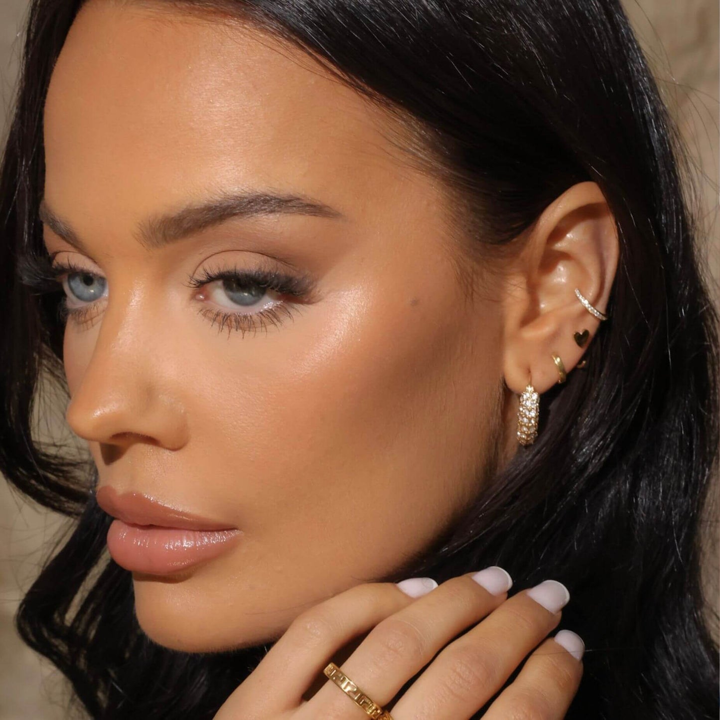 Amiya CZ Hoop Earrings