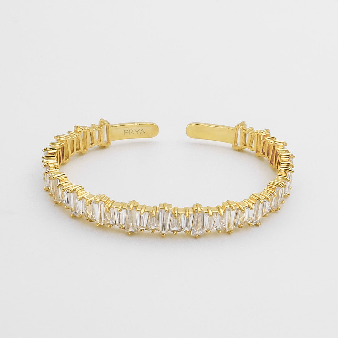 Jada Baguette CZ Bracelet Thick | Gold