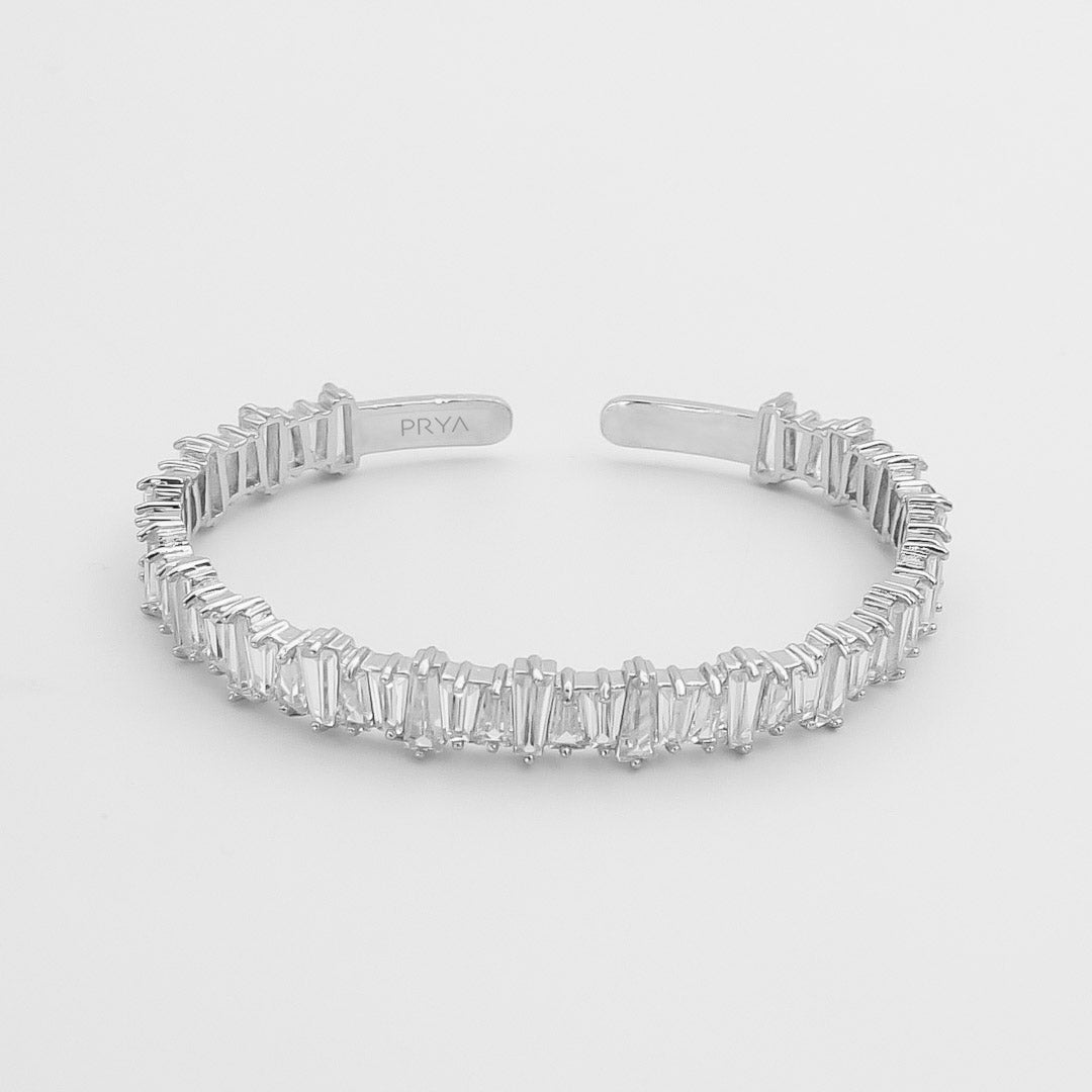 Jada Baguette CZ Bracelet Thick | Silver