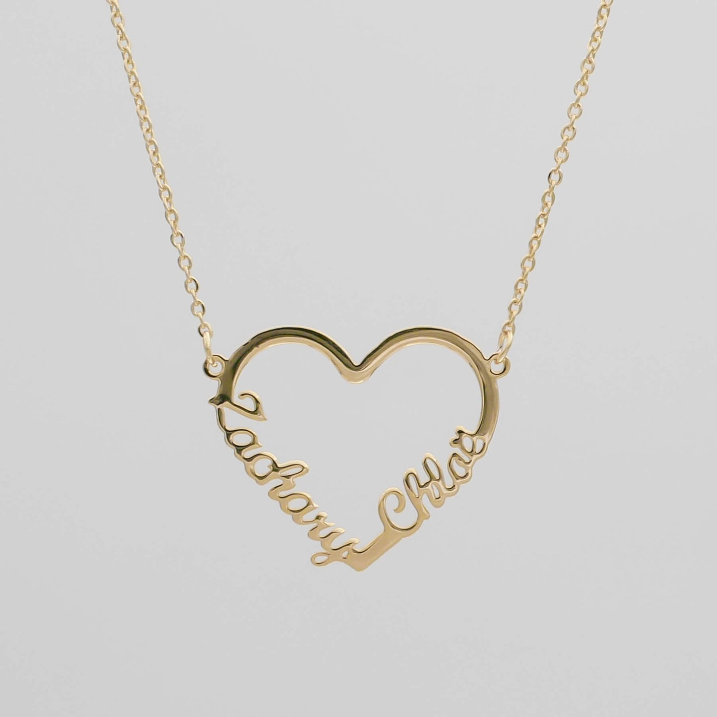 Heart Double Name Necklace