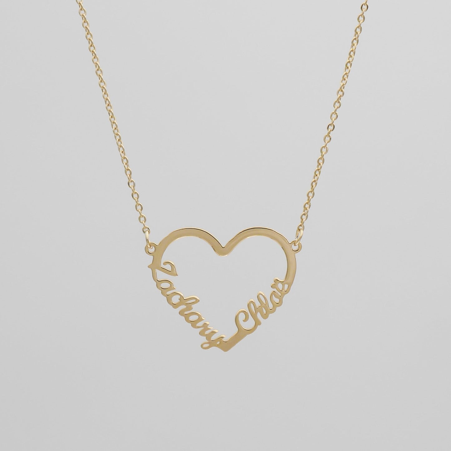 Heart Double Name Necklace