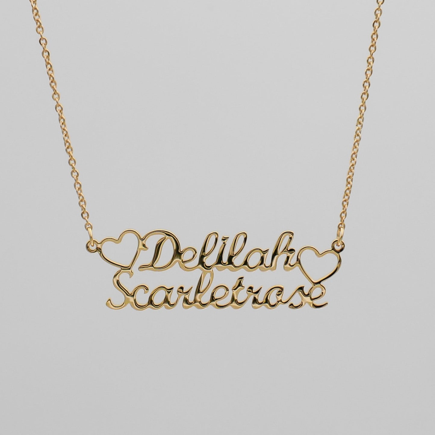 Double Name Heart Necklace