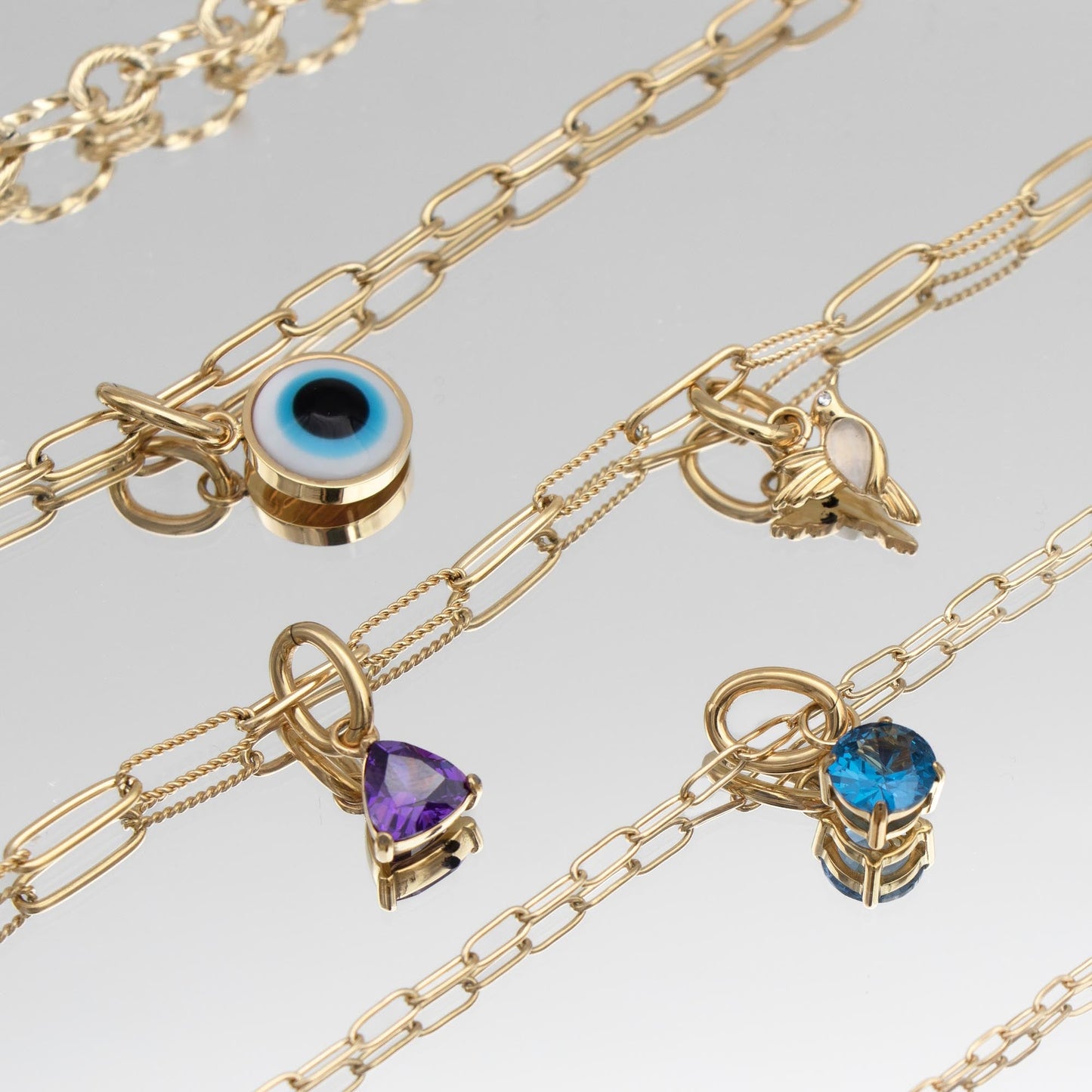 Tropical Gold Charm Necklace