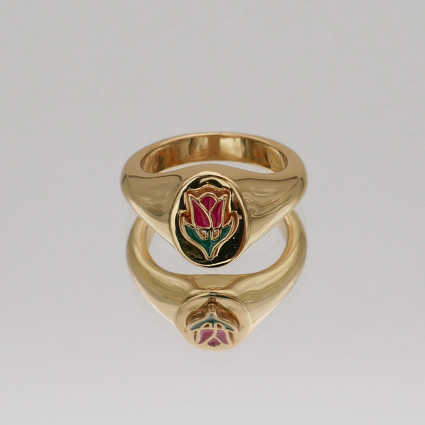 Tulip Signet Ring