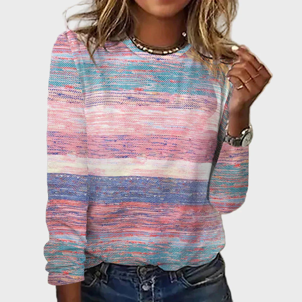 Top di maglia a maniche lunghe
