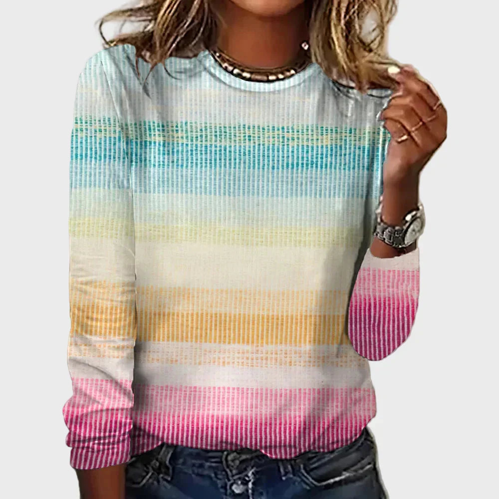 Top di maglia a maniche lunghe