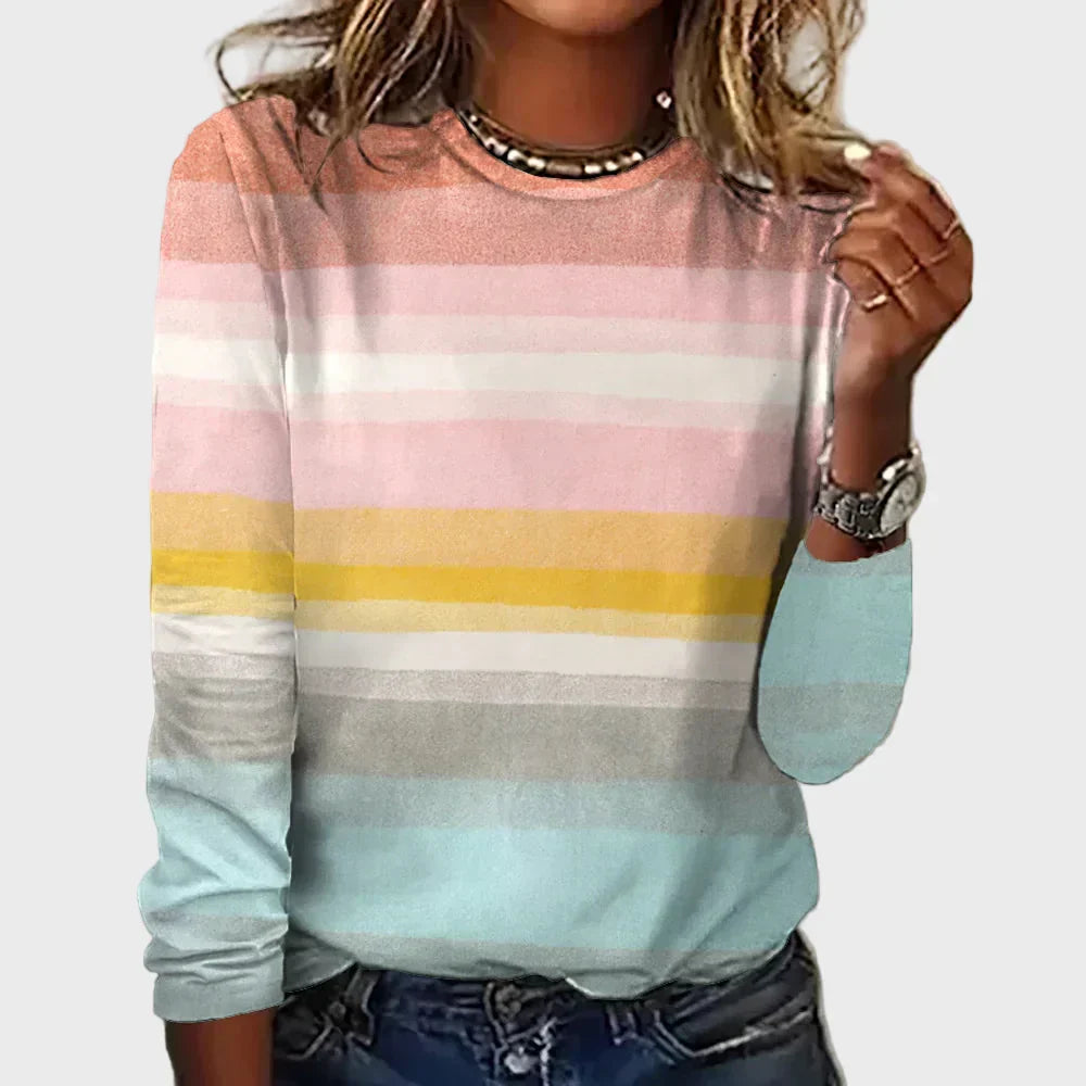 Top di maglia a maniche lunghe