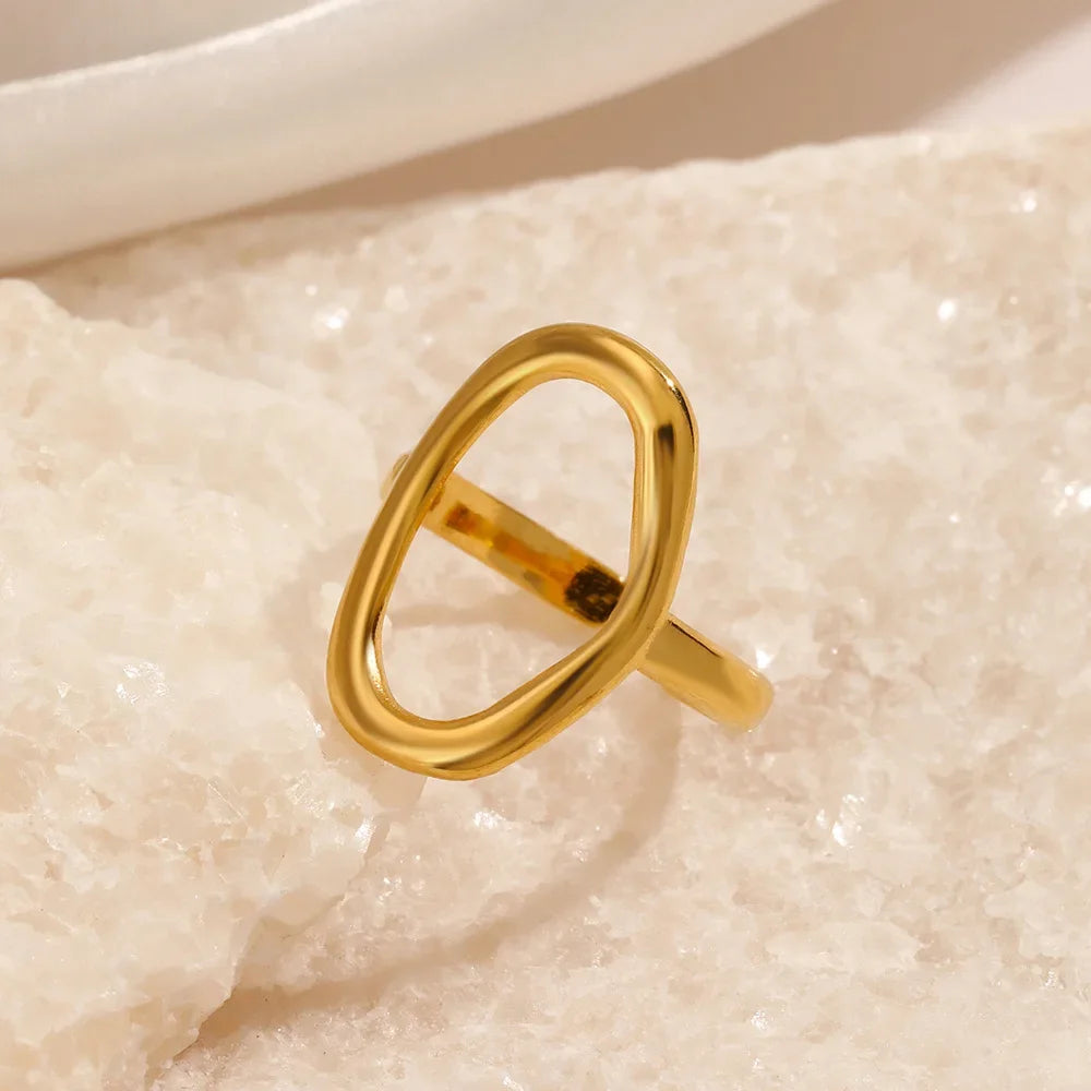 💍 Eternità Oval – Minimalist Elegance in Steel/Titanium 💍