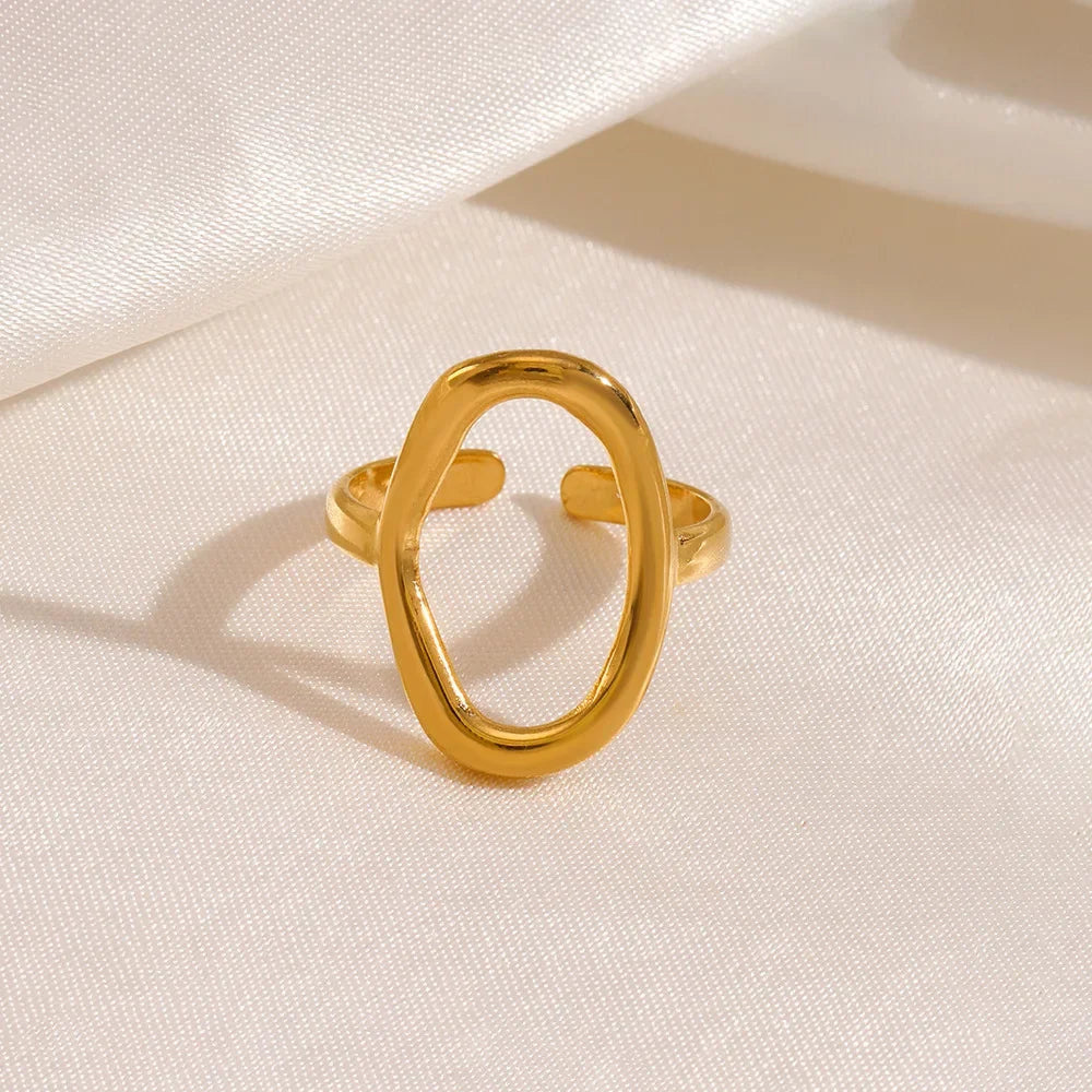 💍 Eternità Oval – Minimalist Elegance in Steel/Titanium 💍