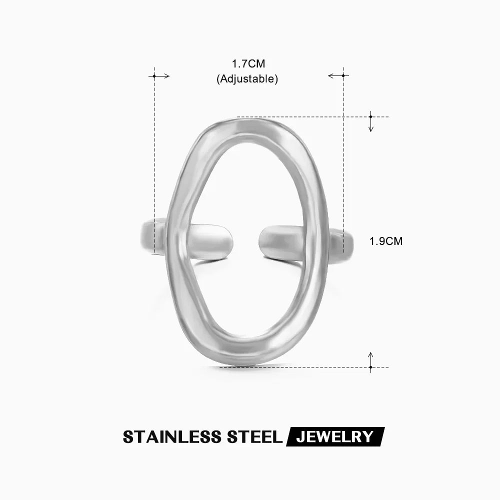 💍 Eternità Oval – Minimalist Elegance in Steel/Titanium 💍