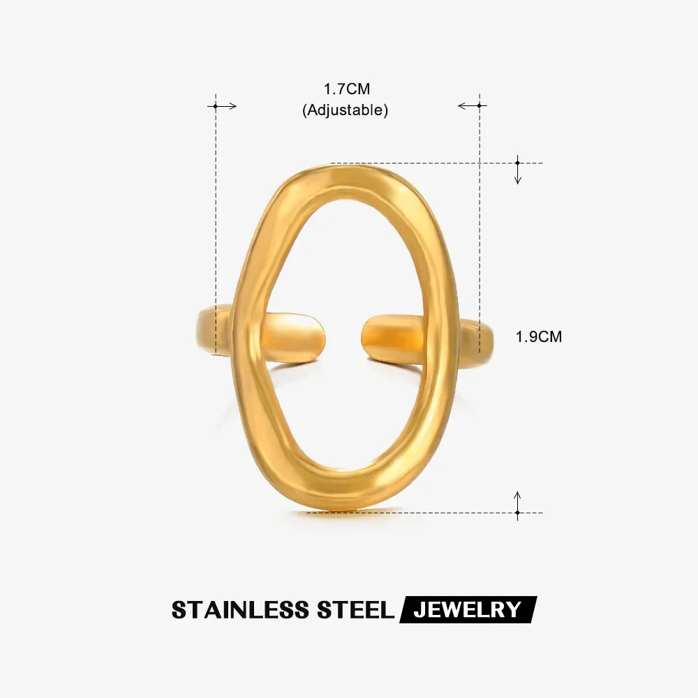 💍 Eternità Oval – Minimalist Elegance in Steel/Titanium 💍