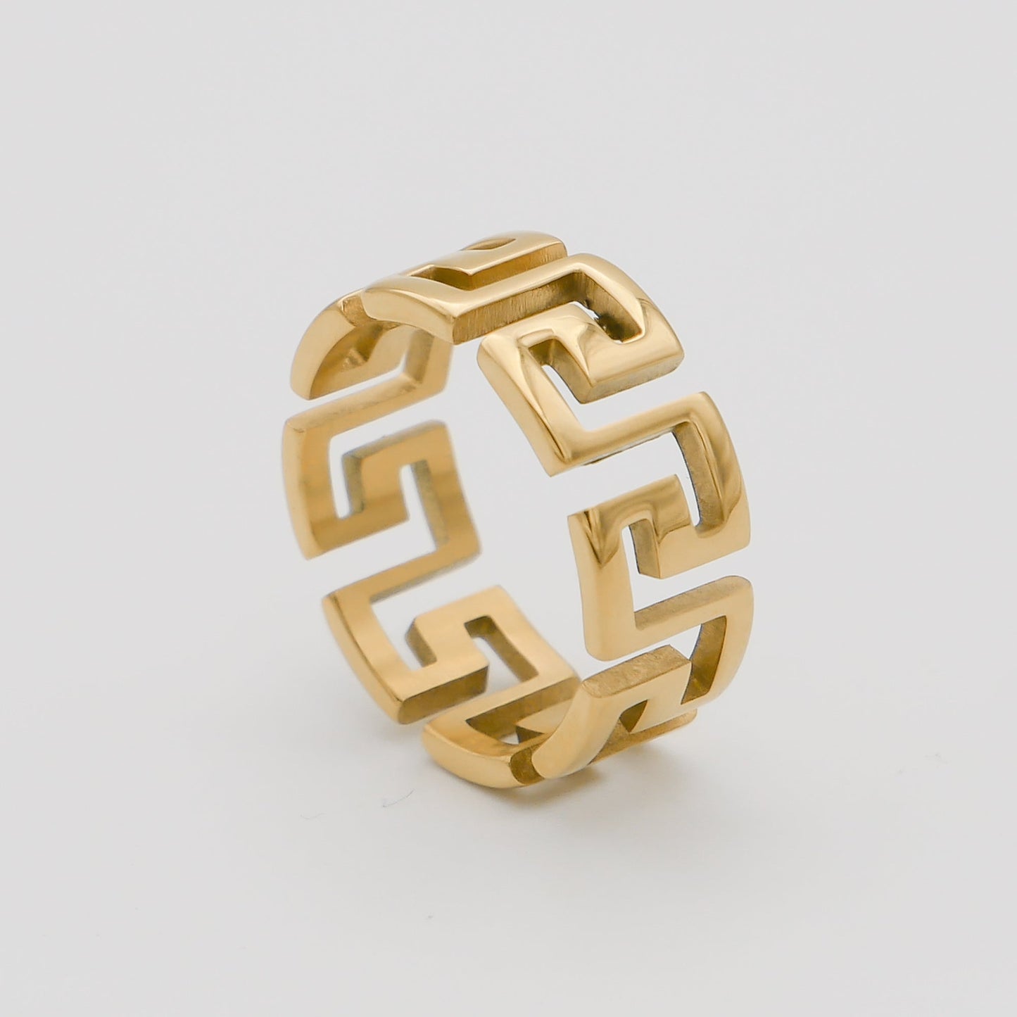 Thea Greek Key Ring