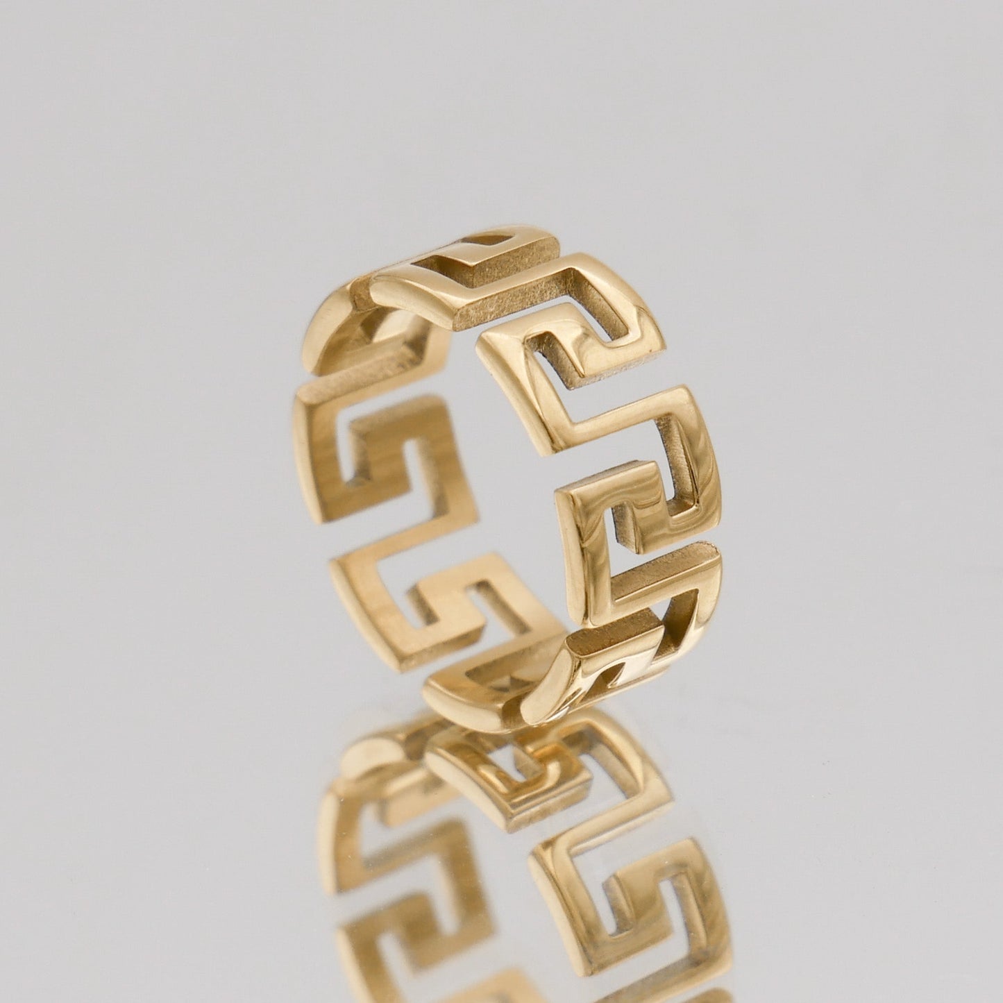 Thea Greek Key Ring