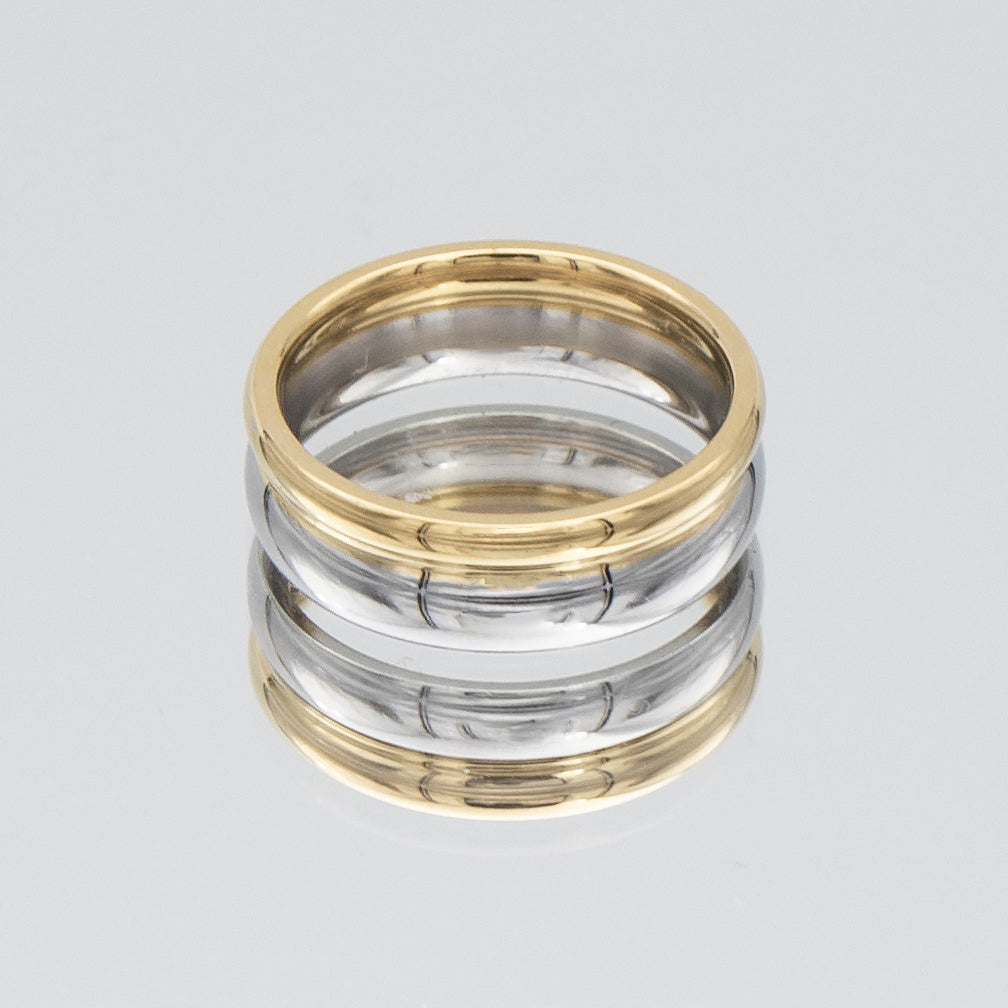 Uma Double Band Two Tone Ring