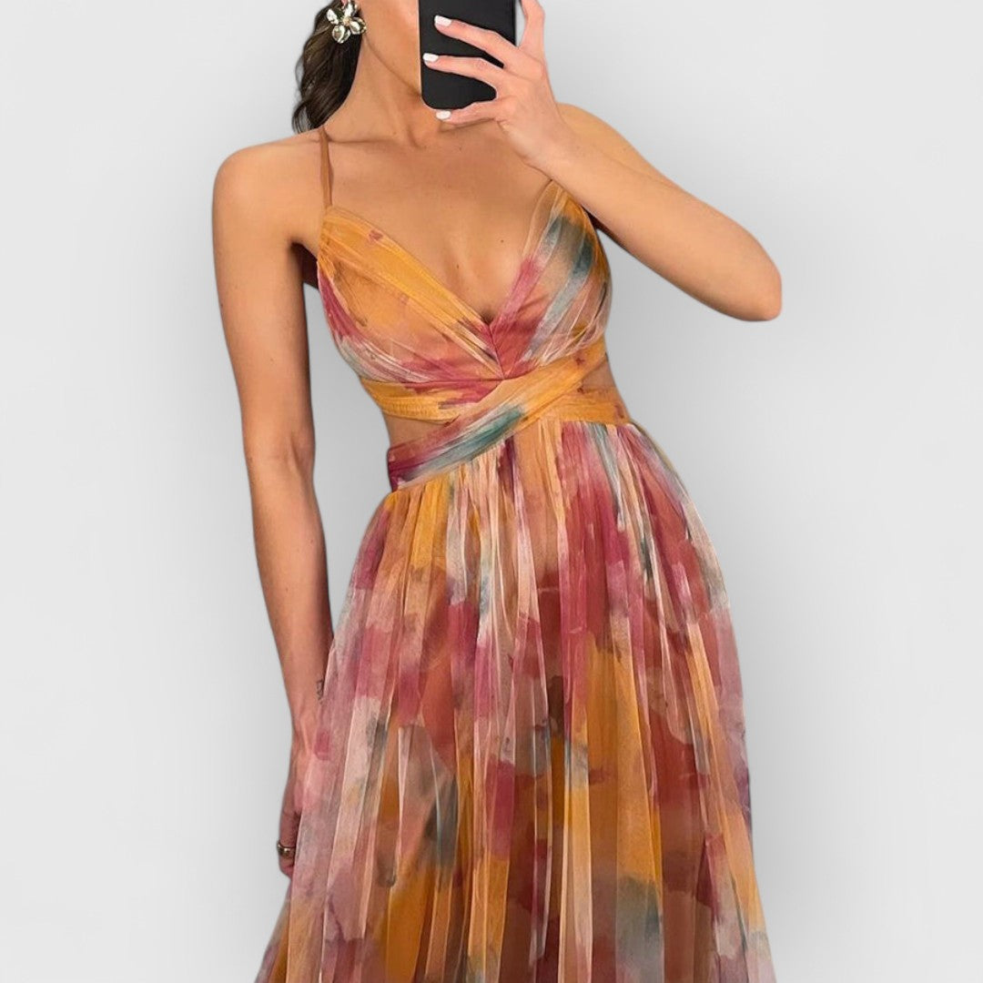 Verity ™️ - Abito lungo con stampa floreale