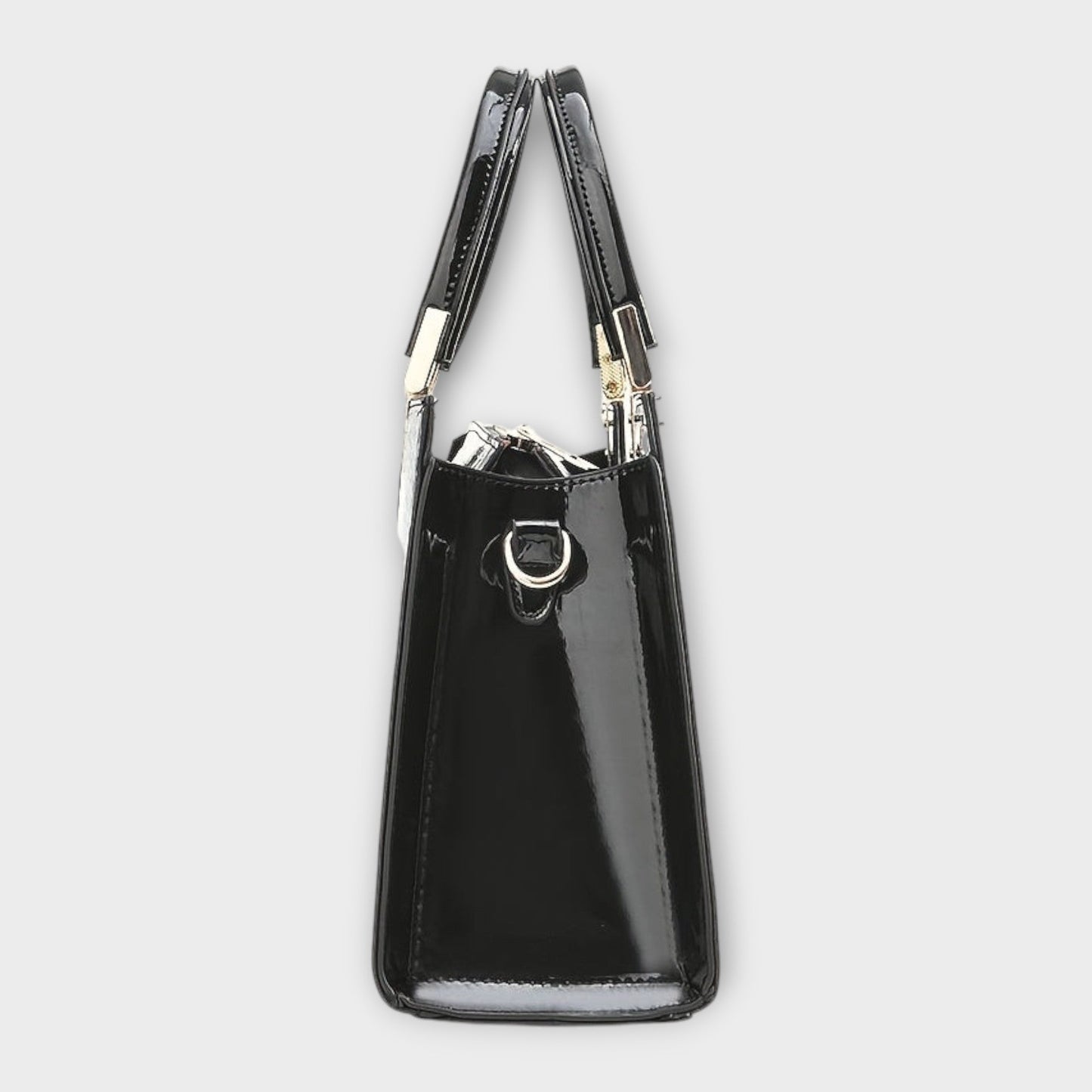 Gianna Boutique - Borsa a Mano con Motivo Coccodrillo Lucido