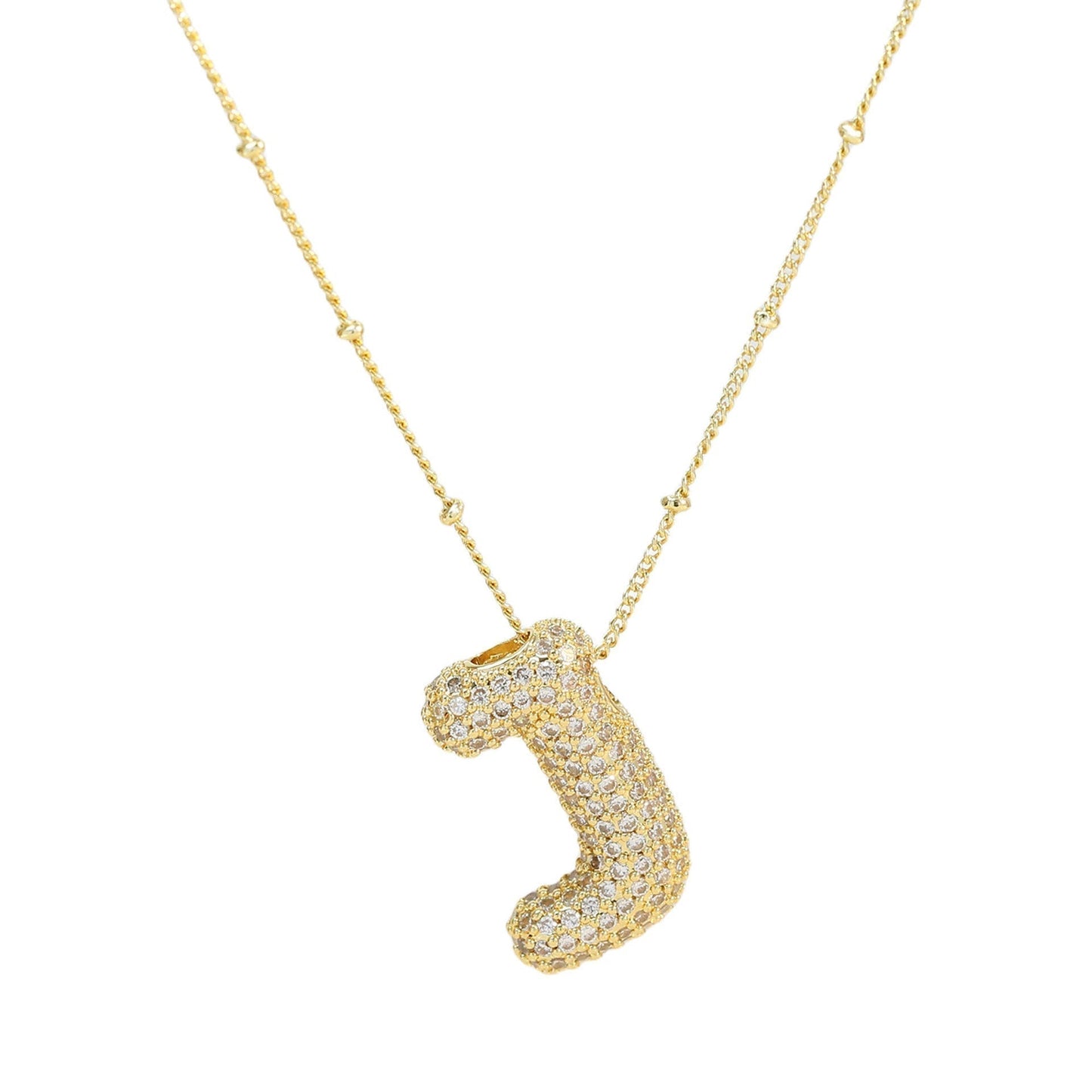 Savannah | Collana con Lettera a Bolla in Diamante