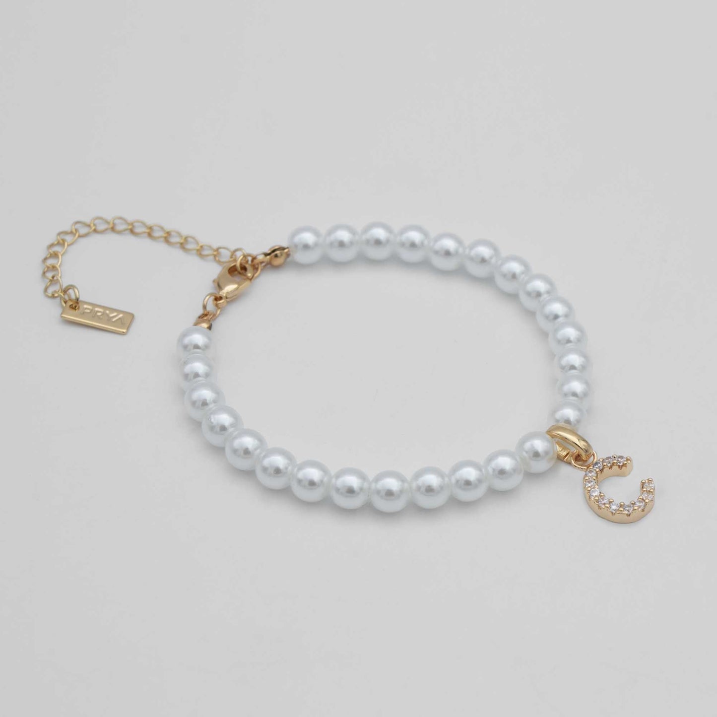 Classic Pearl Initial Anklet