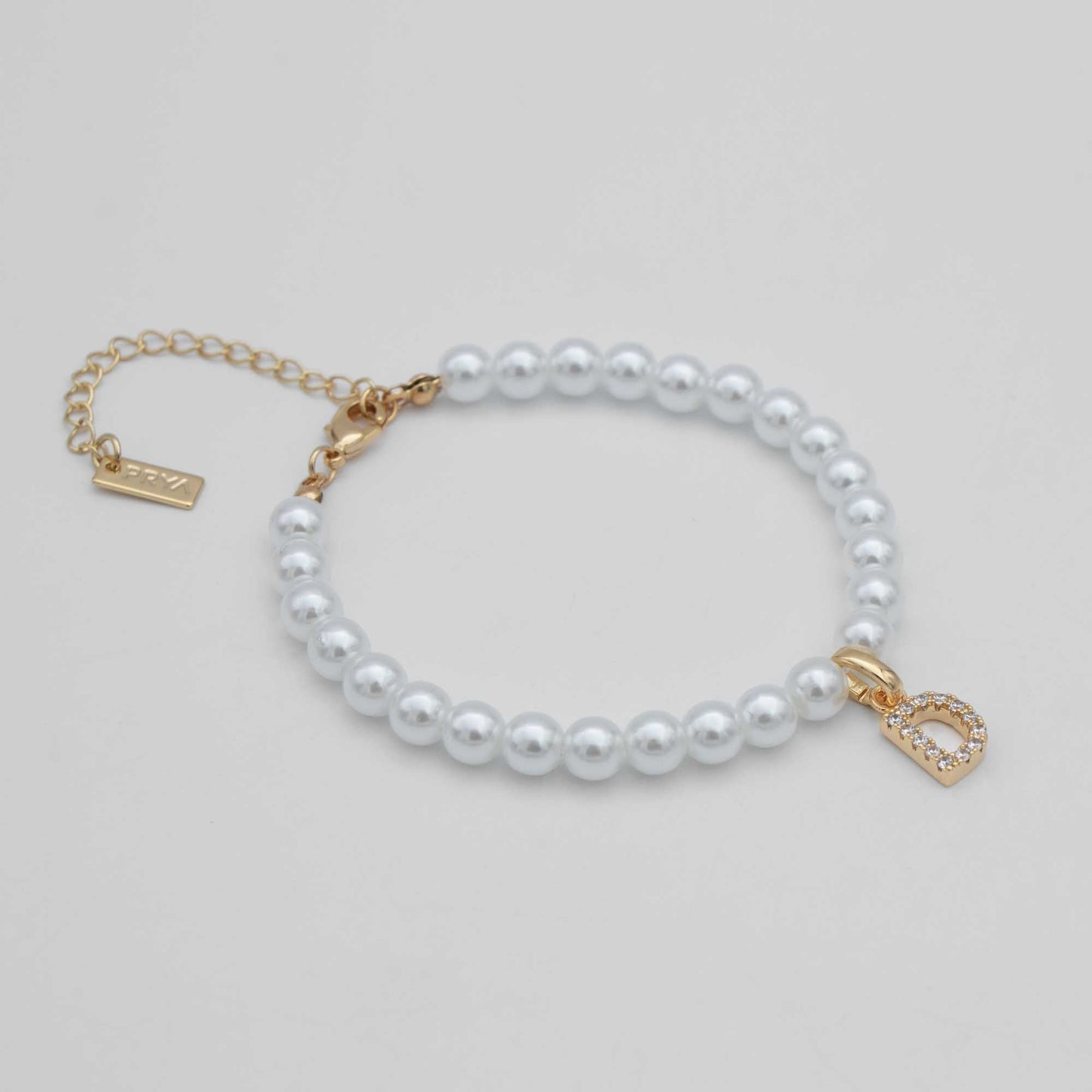 Classic Pearl Initial Anklet