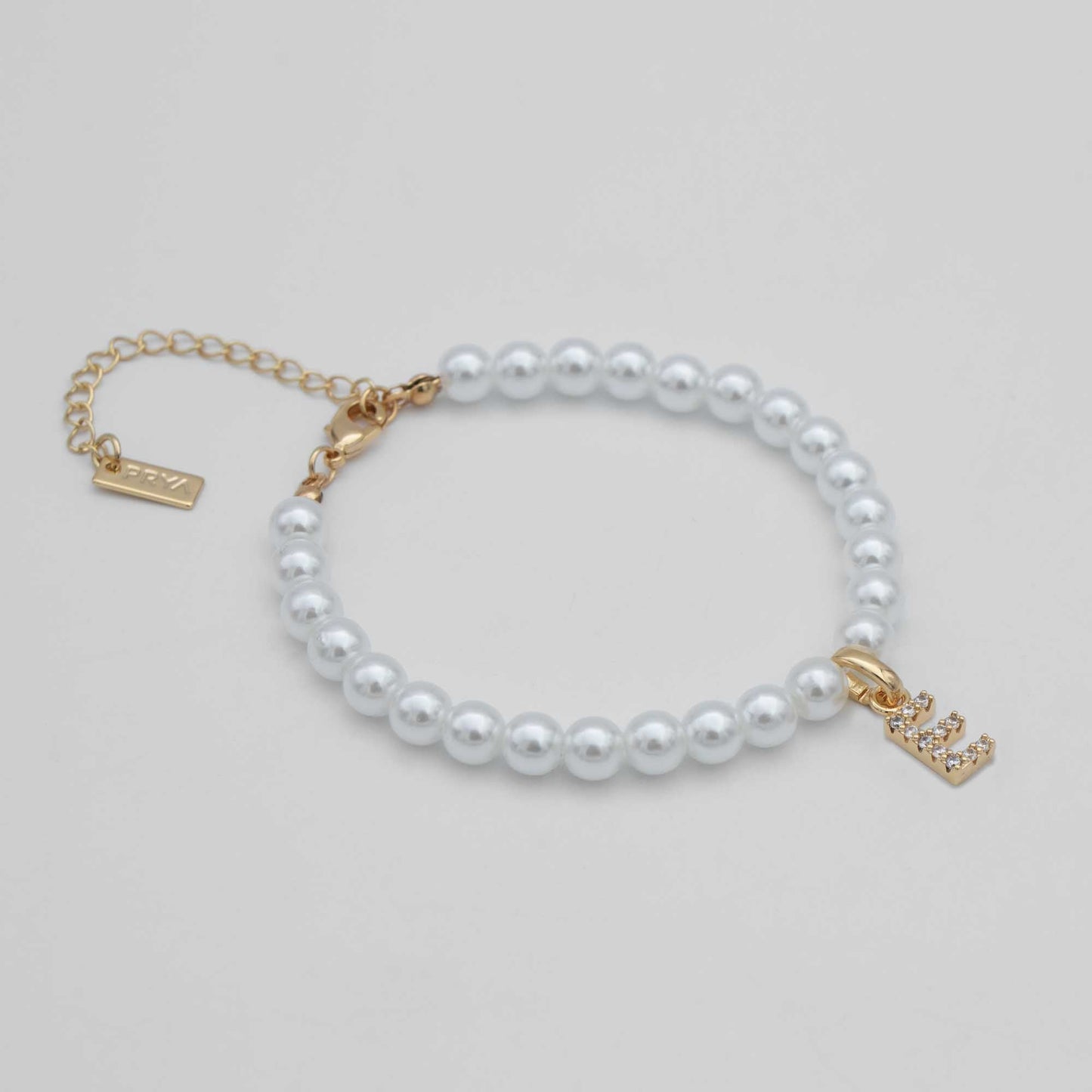 Classic Pearl Initial Anklet