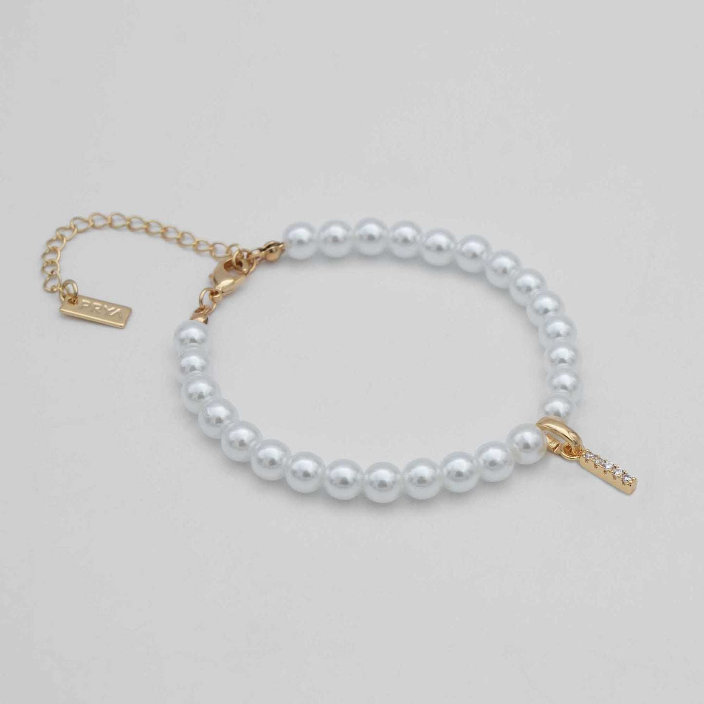 Classic Pearl Initial Anklet