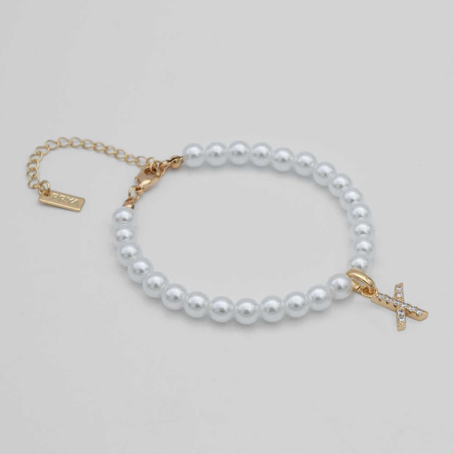 Classic Pearl Initial Anklet
