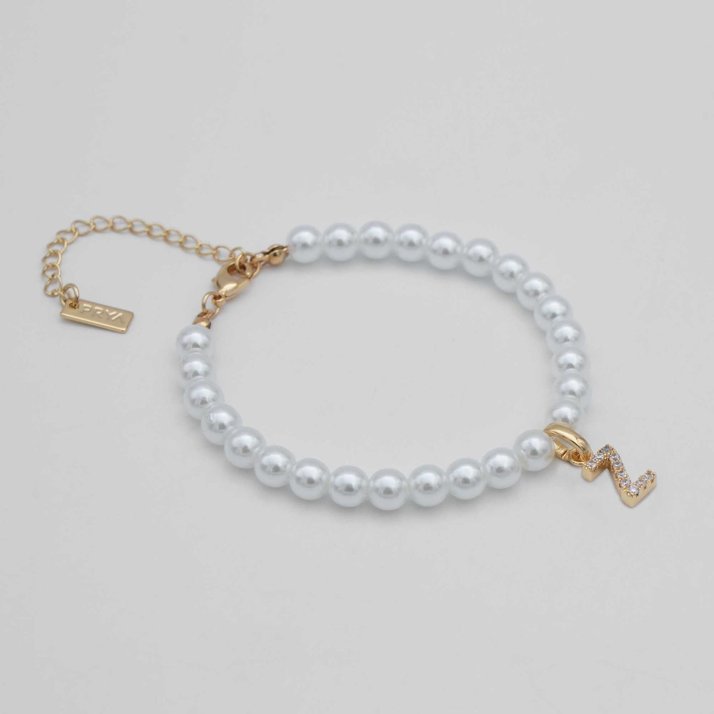 Classic Pearl Initial Anklet