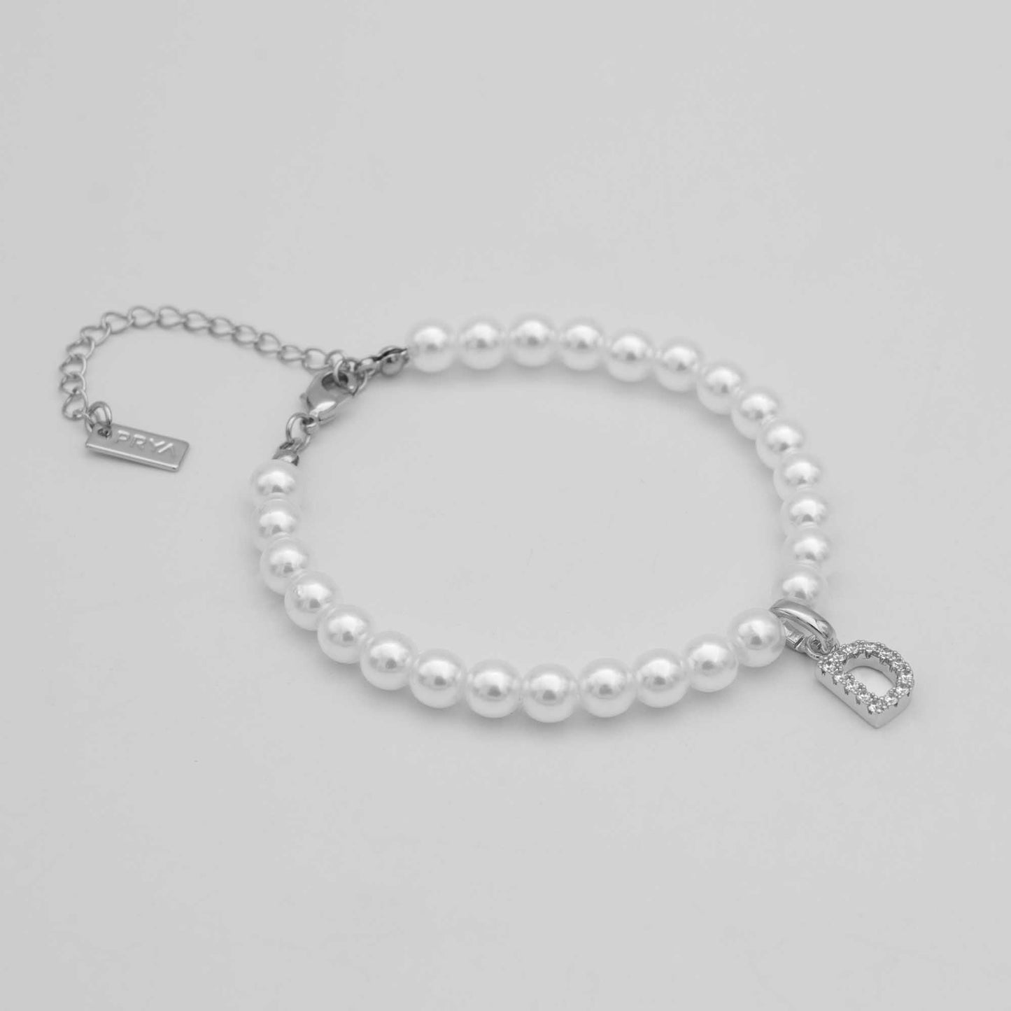 Classic Pearl Initial Anklet