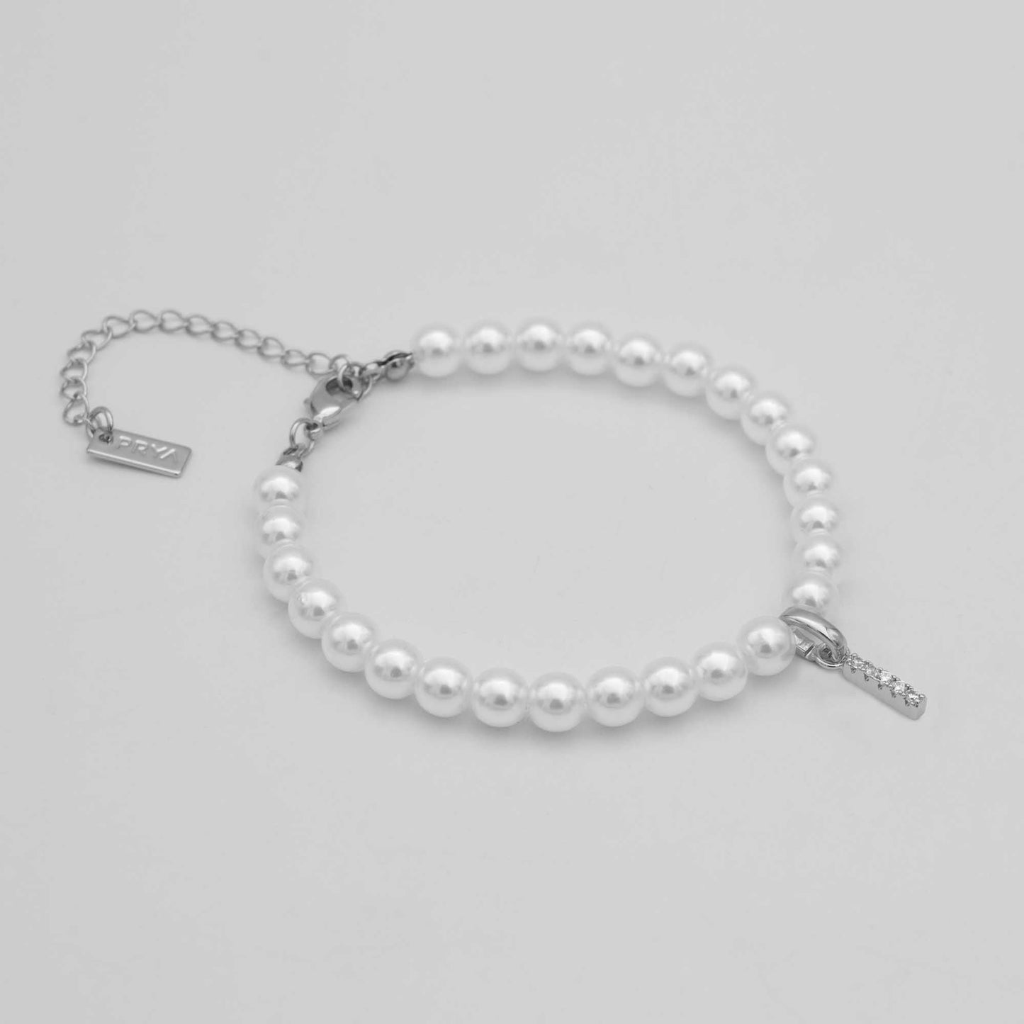 Classic Pearl Initial Anklet
