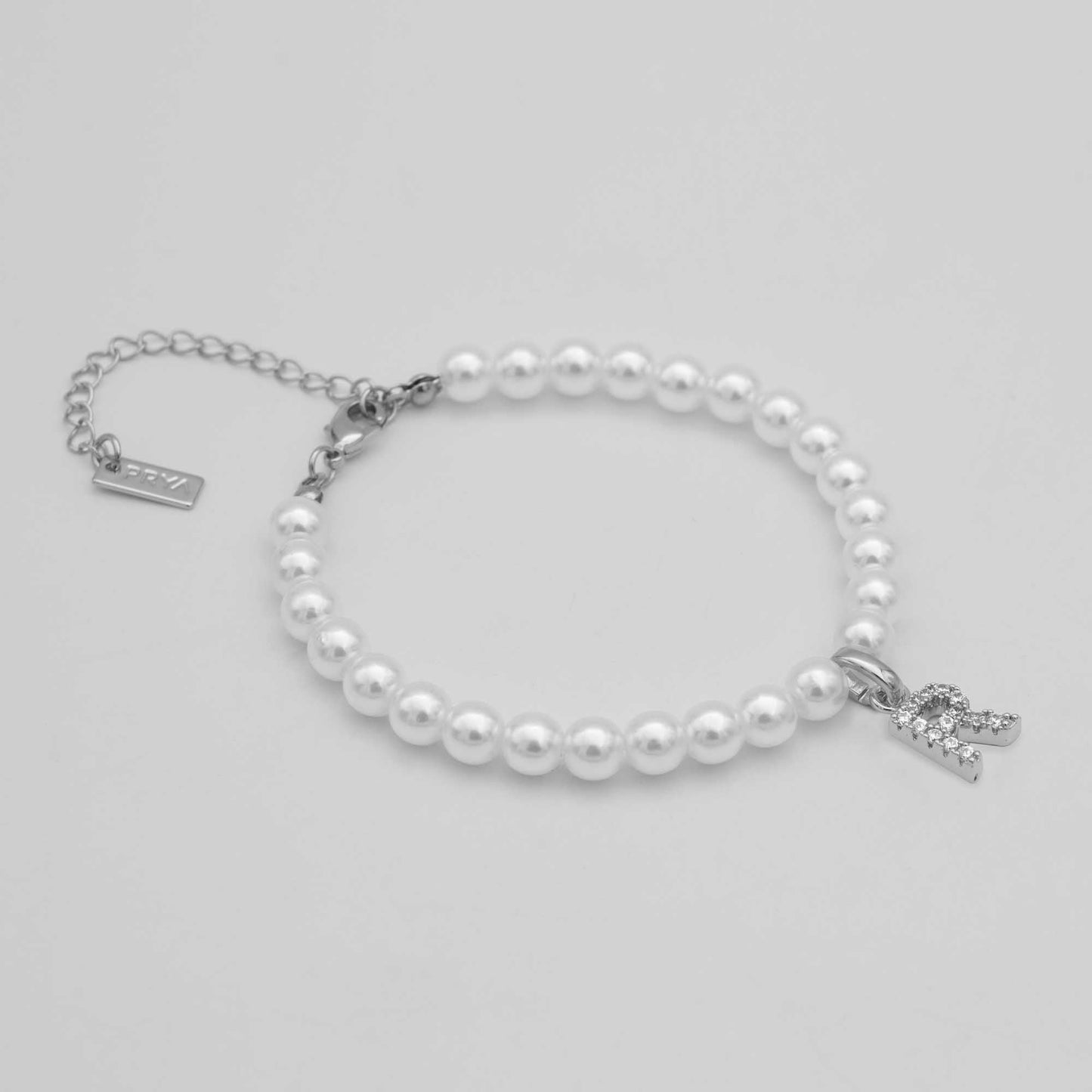 Classic Pearl Initial Anklet