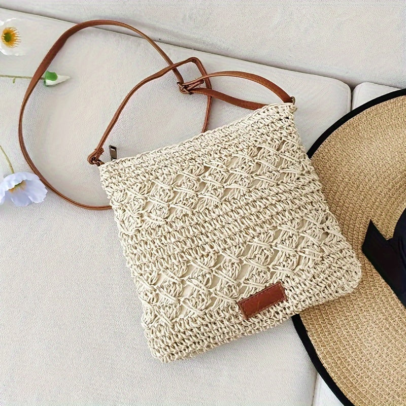 Borsa a spalla in paglia chic