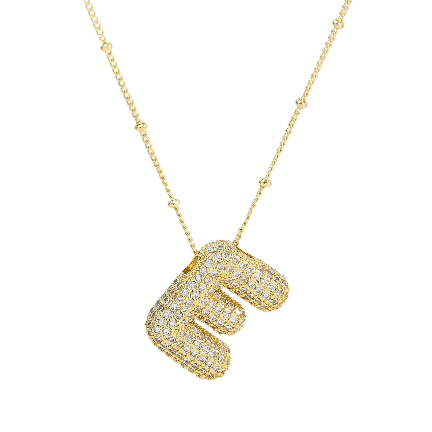 Savannah | Collana con Lettera a Bolla in Diamante