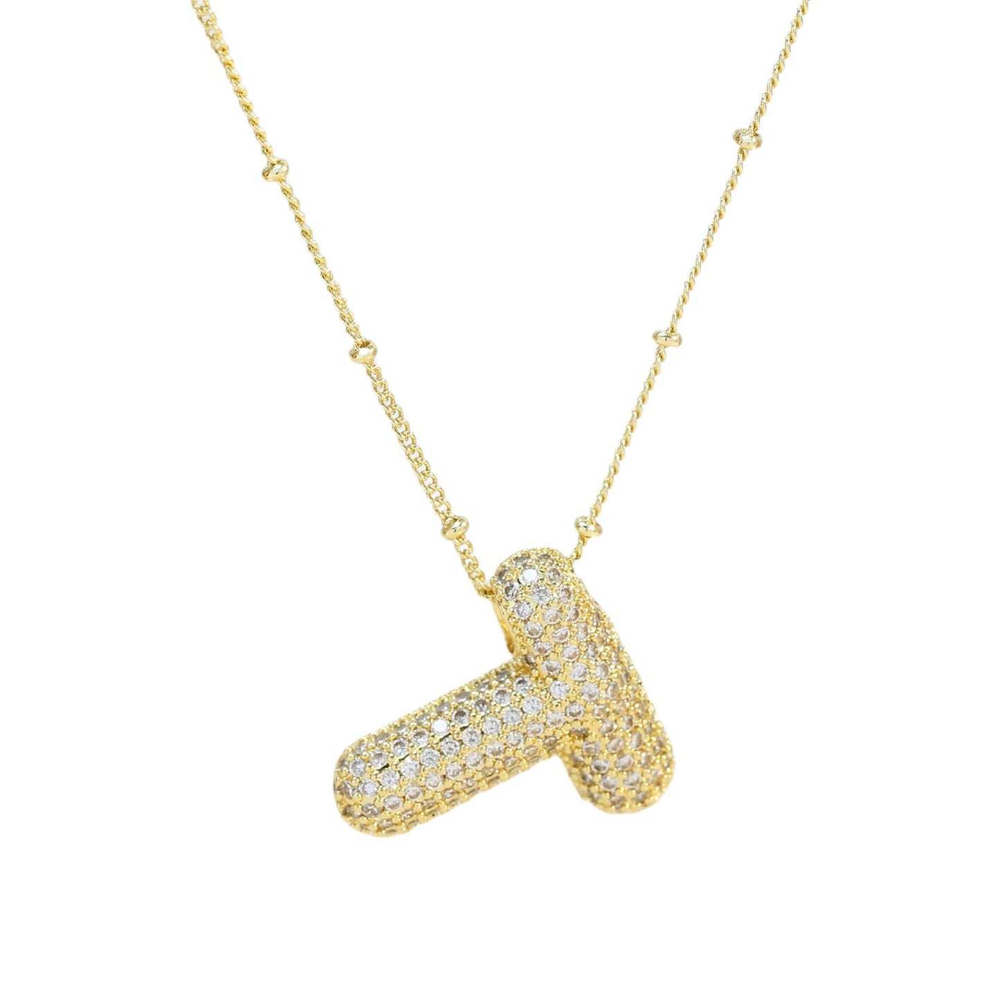 Savannah | Collana con Lettera a Bolla in Diamante