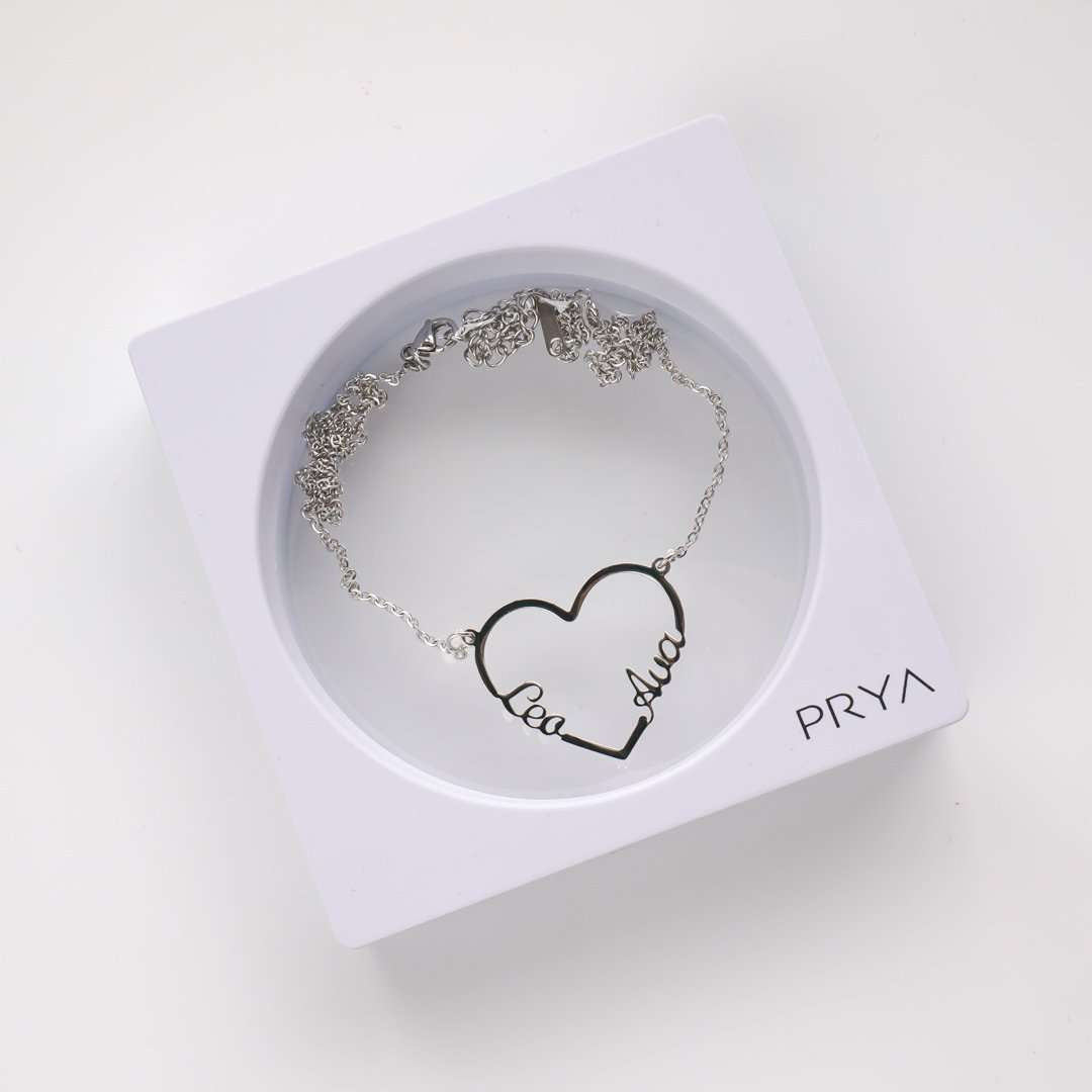 Heart Double Name Necklace