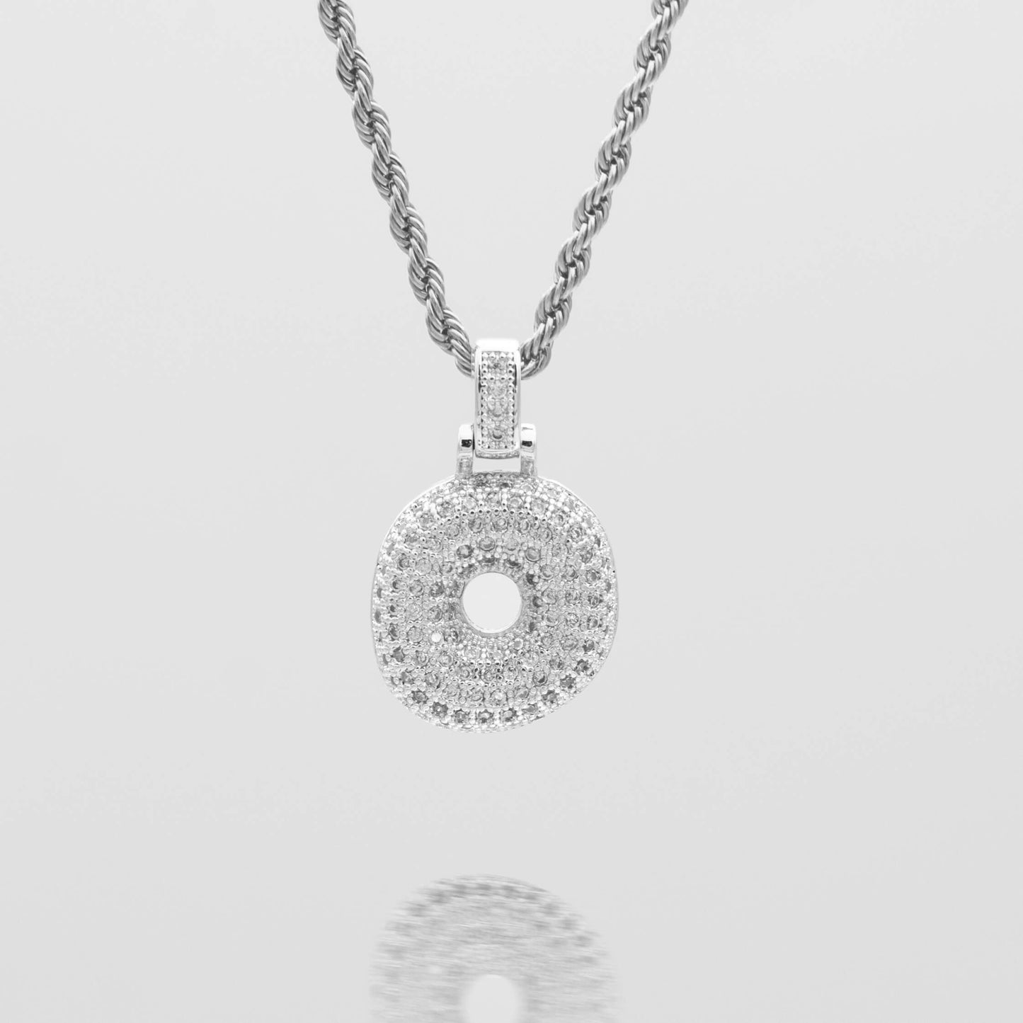 ICY Bubble Letter Initial Necklace