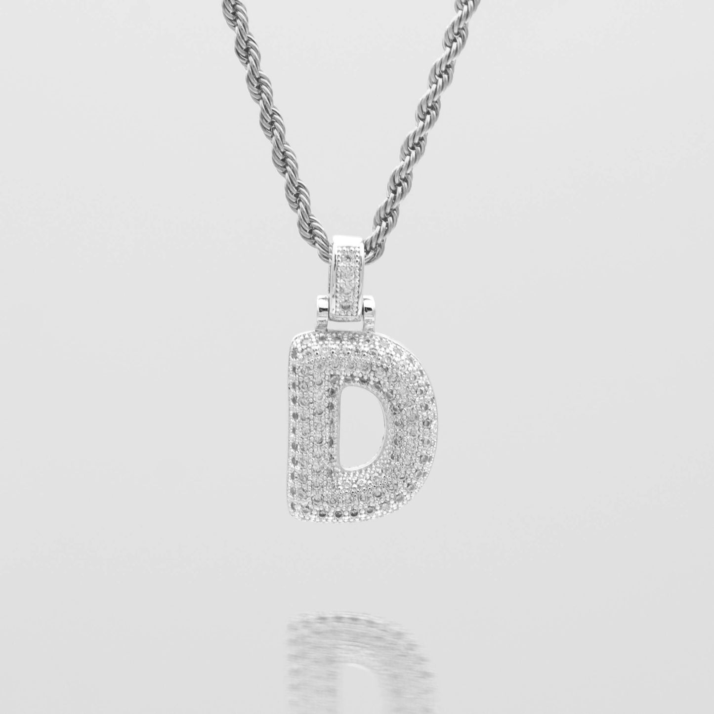 ICY Bubble Letter Initial Necklace