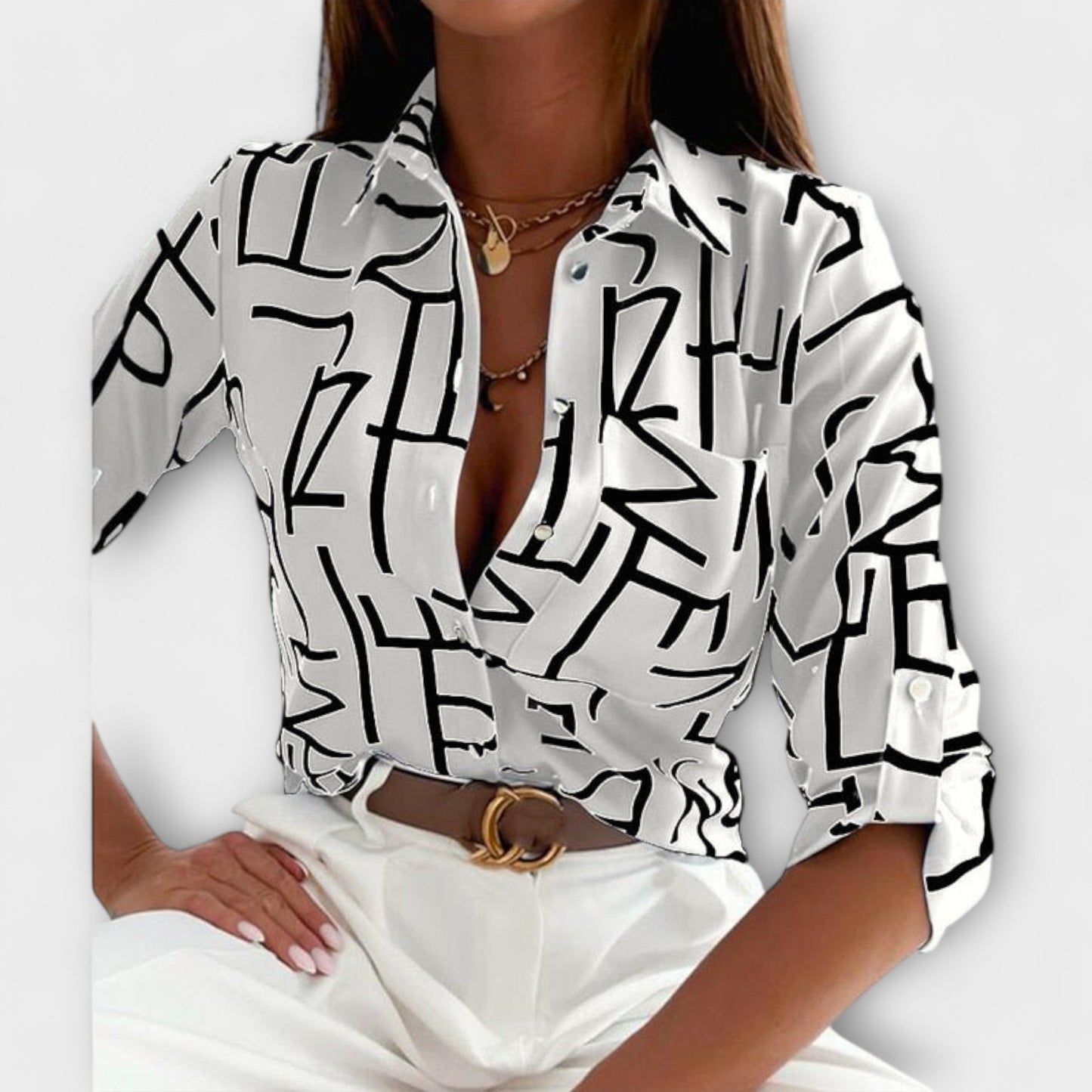 Blusa con colletto classico