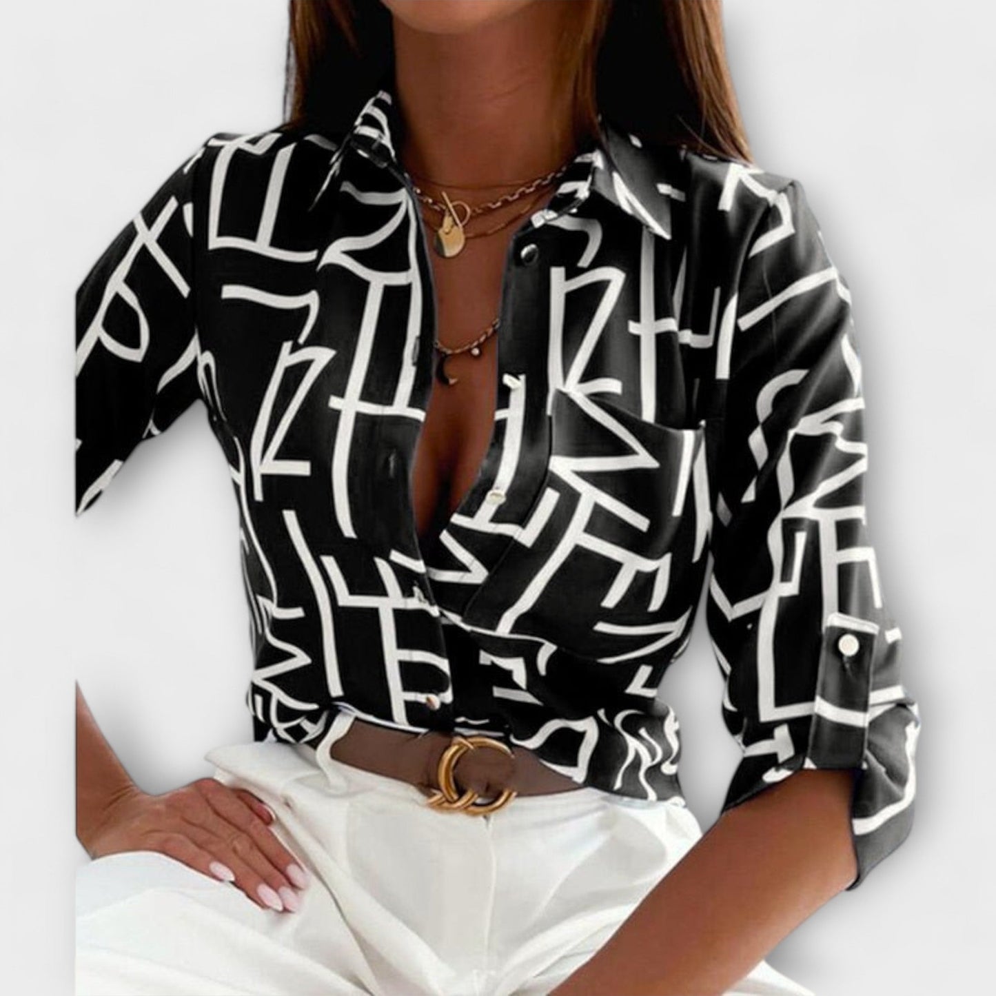 Blusa con colletto classico