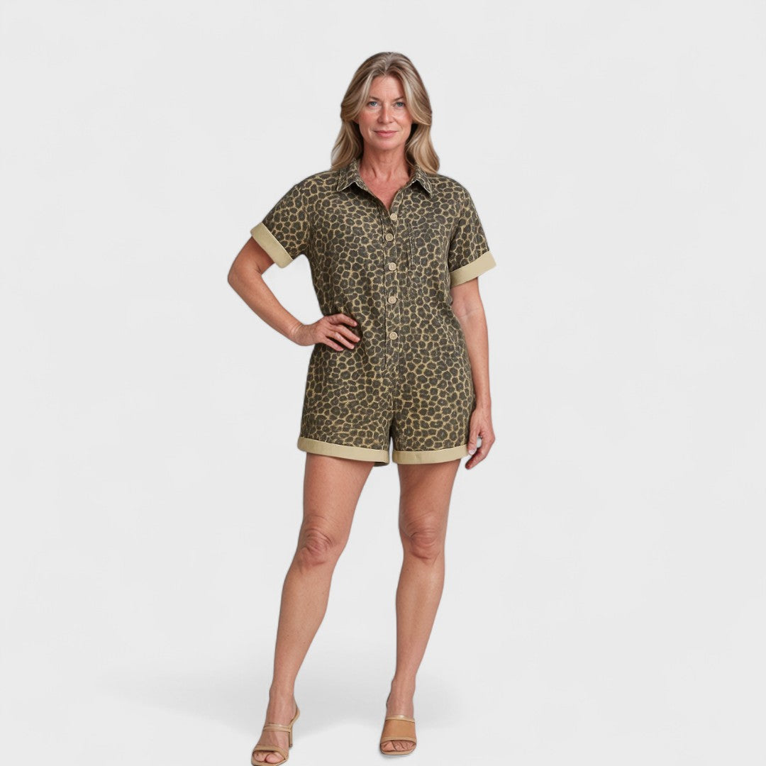 Nonette - Abito camicia con stampa leopardo