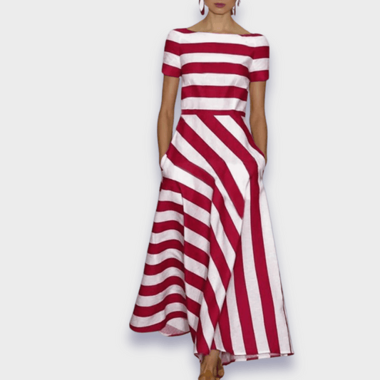 Janell ™️ - Chemise longue à rayures faites main
