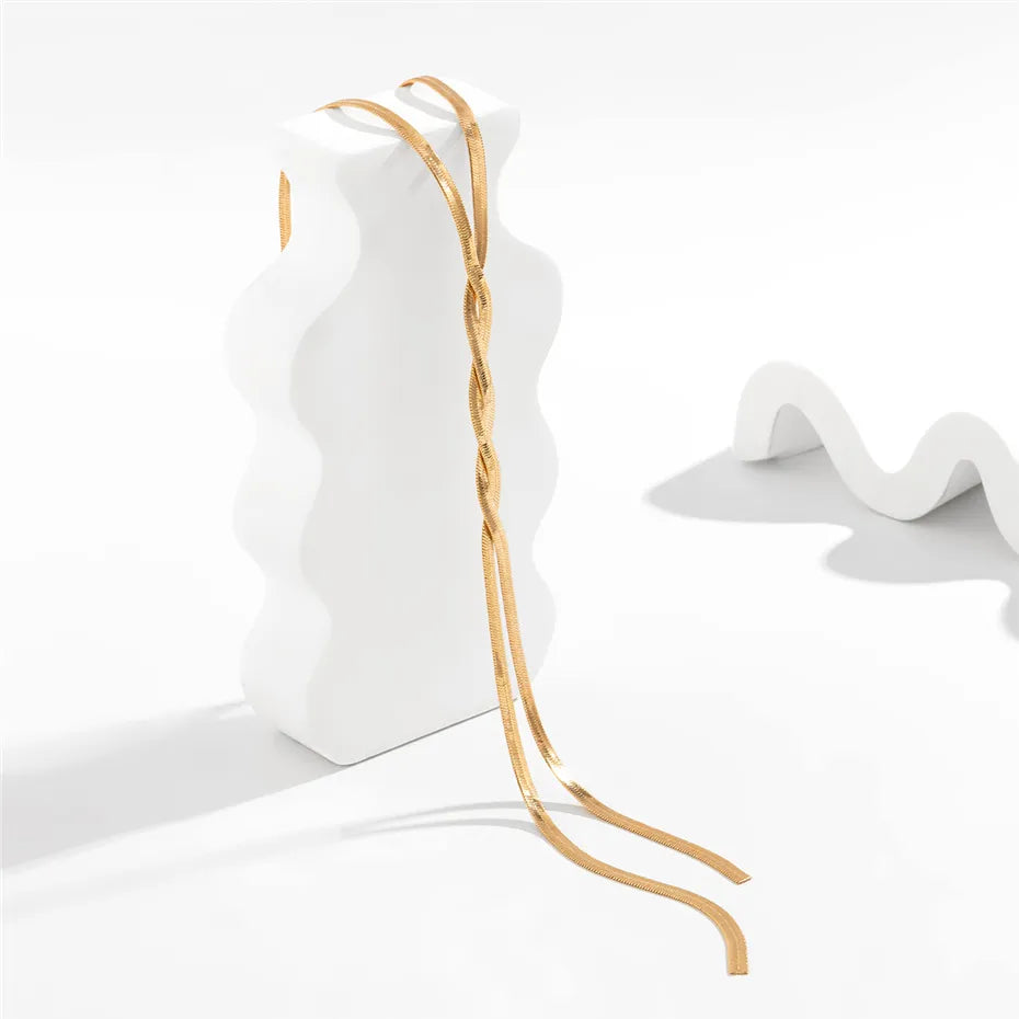 Flaira – Collana a serpente regolabile in oro