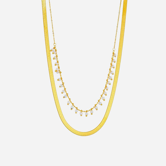 Marizanne | Collana Serpente di Lusso & Set di Gioielli con Perle in Oro 18K