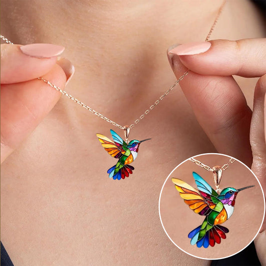 Kolibri - Collana con colibrì multicolore