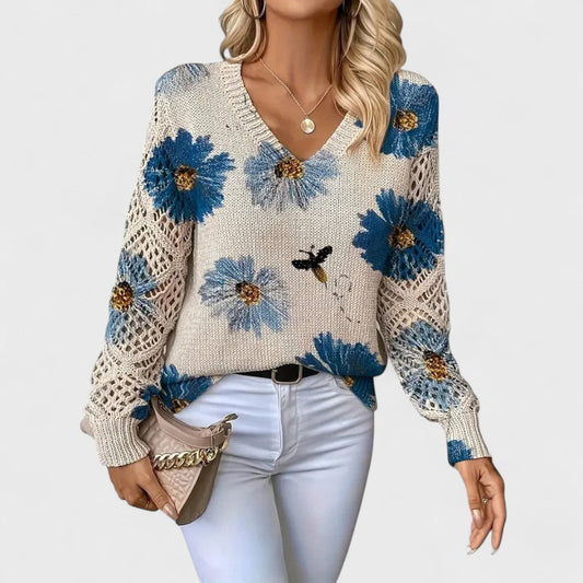 Aurélie - Maglia elegante con disegno floreale