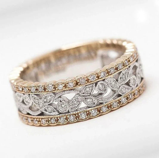 Ivy Cascade - Anello Hollow Bicolore