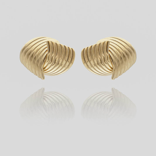 Amaya Fluted Fan Earrings