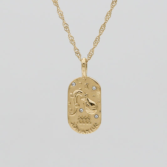 Zodiac Tarot Card Necklace