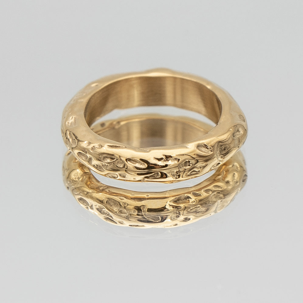 Astrid Hammered Band Ring