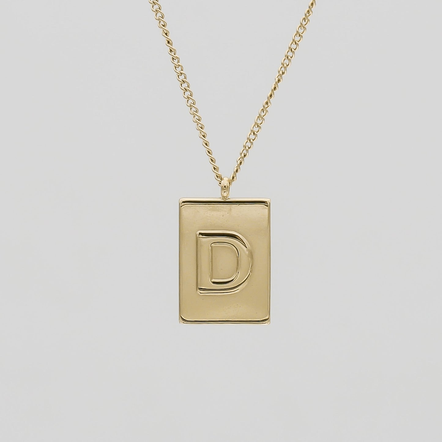 Athena Initial Tablet Necklace